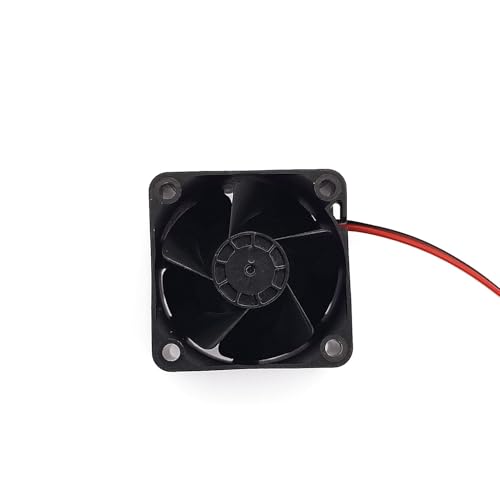 JZK 40 x 40 x 28 mm DC 12 V Mini Cooling Fan 40 mm with 2-Pin Plug, 15000 rpm, 0.27 A, 4028 Ball Bearing Small Brushless DC Fan 4 cm for Cooling or Ventilation, 3D Printer Fan