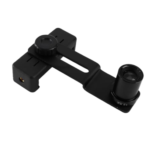 Microscope Lens Cellphone Adapter, Microscope Cellphone Camera Adapter with 12.5X Eyepiece, Smartphone Camera Adapter for Microscope Eyepiece Tube 23.2mm