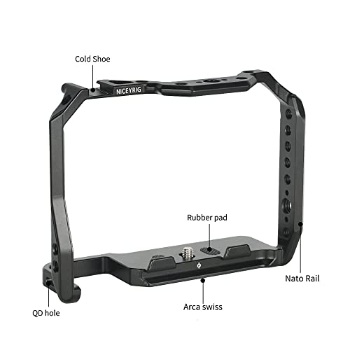 NICEYRIG Lightweight Full Cage for Sony Alpha 1, A7IV, A7RIV, A7SIII, A7RIII, A7III, A9, A9II Mirrorless Camera- 437