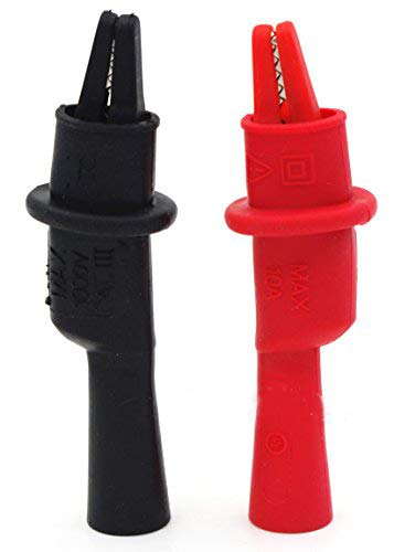 [Australia - AusPower] - AC15 Insulated Test Probe Push On Alligator Clips Crocodile Clamps Use for Test Leads 