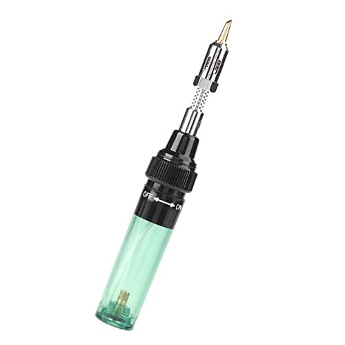 Gas Soldering Iron Wireless Butane Heater Soldering Iron Welding Pen Tool 1300 Green
