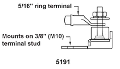 [Australia - AusPower] - Blue Sea Systems 5191 Fuse Block Terminal 30-300 AMP Terminal Mount Single Fuse 
