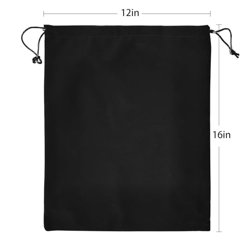 Black Velvet Cremains Urn Bag for Human Ashes - for Use Inside The Urn - Size 12" X 16" (380 Cubic Inches Capacity) - Includes a Resealable PE Material Ashes Storage Bag (Black, X-Large) Black