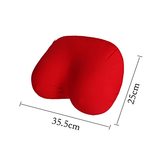 ITODA Boobs Breasts Pillow Cushion Funny Throw Pillow Home Bedroom Decor Cushion Soft Memory Foam Sleep 3D Creative Breast Shape Sleeping Backrest with Washable Removable Cover Red