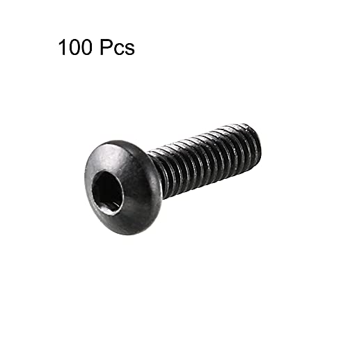 uxcell M2.5x8mm thread button head hex socket cap screws, 100-piece pack of 4 boxes