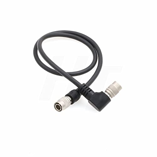Power Cable Hirose 4 Pin for WISYCOM MCR54 Sound Devices 688 MixPre Zaxcom Zoom F8 Recorder Mixer 50 cm, Right Angle to Straight