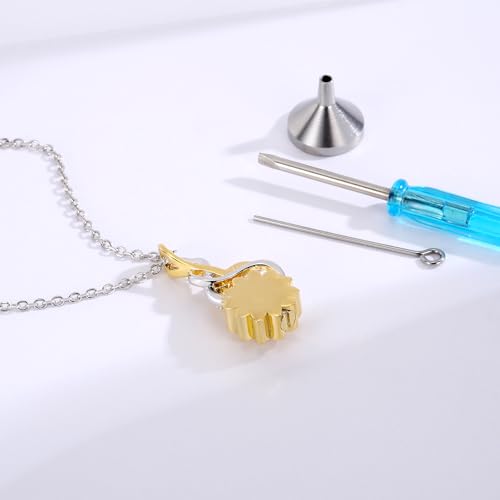 Cremation Necklace for Ashes Sterling Silver Ashes Urn Keepsake Memorial Jewelry Gifts for Women (Sunflower)