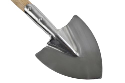 Burgon & Ball stainless steel small perennial spade shovel with wood T-grip handle