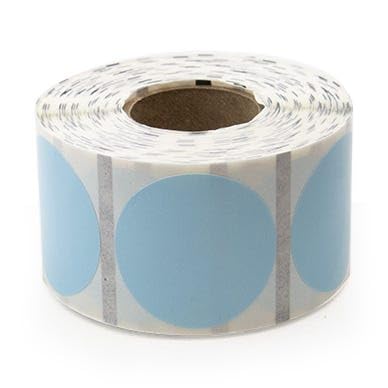 Blue 1.25" Circle Direct Thermal Labels