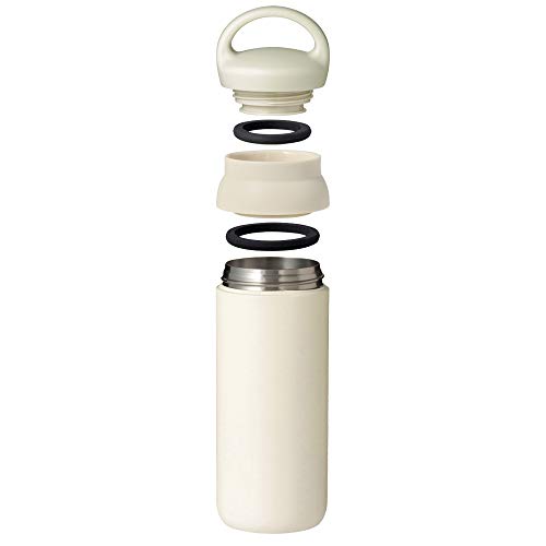 KINTO 21096 Dayoff Tumbler, 16.9 fl oz (500 ml), Dark Gray, Double Wall Vacuum Construction, Thermal and Cold Insulation, Water Bottle gray (dark gray) Single Item