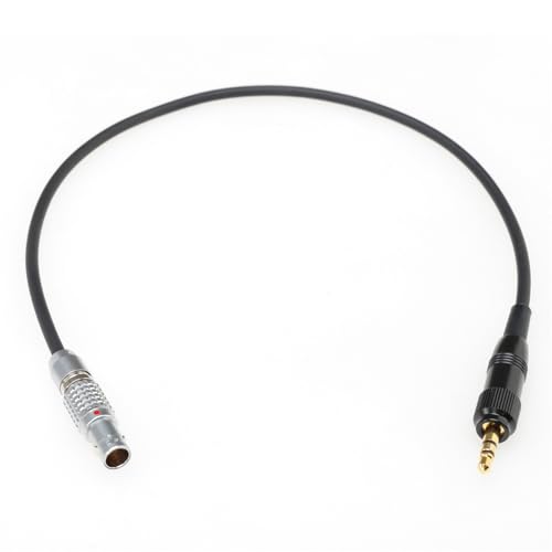 Audio Cable for Sennheiser EK500 G4 Sony D21 Receiver to ARRI Alexa 35, Mini LF Camera, 6-pin to Locking 3.5mm 1/8" TRS, 30cm