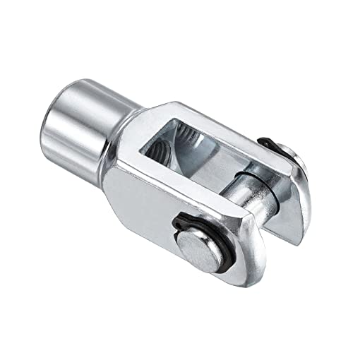 PATIKIL air cylinder rod clevis end pins, 62mm silver M12x1.25 female thread Y connector, 3 pack