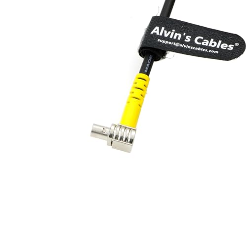 Alvin's Cables MVF-2 Viewfinder Cable for ARRI Alexa Mini LF Camera Right Angle 1 Pin Male to Male 19.7in/50cm straight to right angle 19.7in