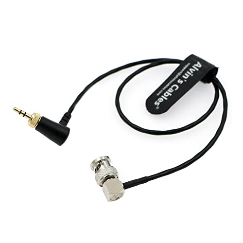 Alvin's Cables 3.5mm TRS to BNC Timecode Cable for Canon C70 for Sony F55 FX9, Zaxcom, Zoom F4| F8| F8n from Deity Timecode Generator Box 50CM|19.7inches Locking TRS