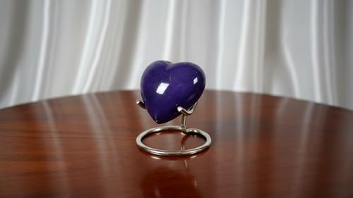 Heart Urn - Small Heart Urn - Purple Shine Mini Urn - Small Urns for Human Ashes - Urn - Cremation Urn - Keepsake Urns for Human Ashes