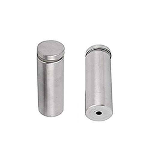 RuoFeng stainless steel wall mount glass standoff holder screw nails, 25x80mm spacers, 12-piece set