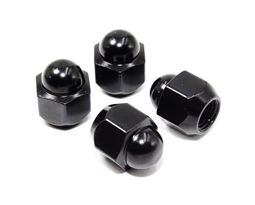 Set of 20 Veritek Performance black 3/4-inch hex acorn lug nuts for Subaru factory wheels