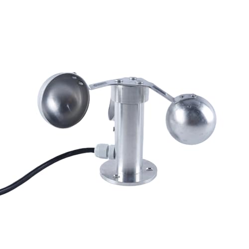 Aluminum Alloy 3-Cup Anemometer Wind Speed Sensor 0-3.8V Detector for Meteorological Monitoring