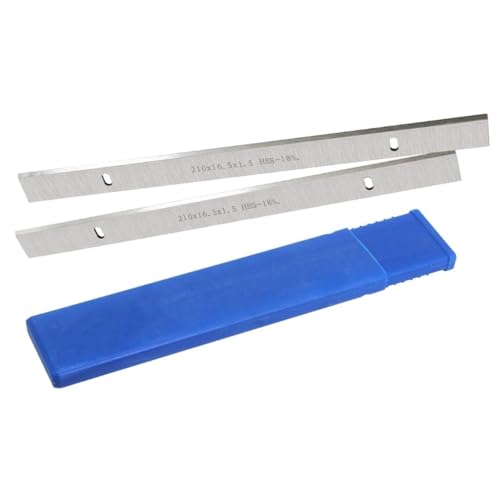 1 Pair 210mm HSS Thickness Planer Blades 210x16.5x1.5mm Jointer Knives For Scheppach Einhell Erbauer Woodworking Tool Accessories (Size : 210mm)