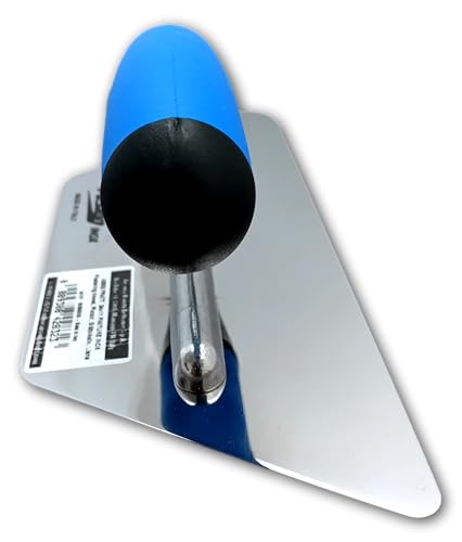 DUE BUOI Ausonia Fusion 9.5 x 4.3-inch trapezoidal stainless steel finishing trowel for plastering and stucco