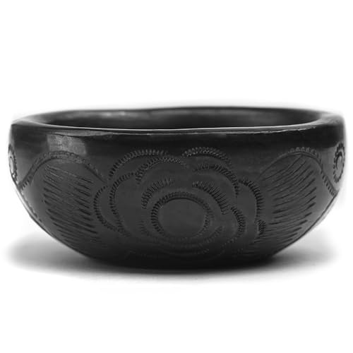 Tequila Shot Glasses - Set of 4 Oaxaca Black Clay Mexican Shot Glasses - 2 Oz (Mezcal Cup) Mezcal Cup