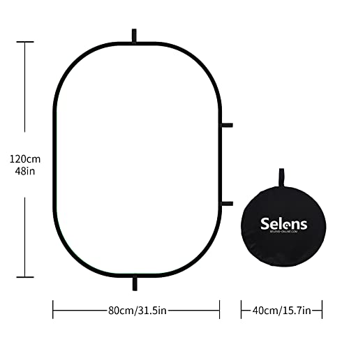 Selens Soft White Diffuser Foldable Light Diffuser Light Diffusion Panel 31x47inch/80x120cm with carrying bag