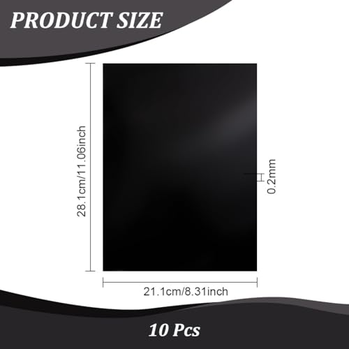 BENECREAT 10 Sheets Black Laser Engraving Testing Paper A4 28x21cm Double Sides Laser Marking Paper for Fiber Laser Marking and Engraving Laser Cutting Marking Machine
