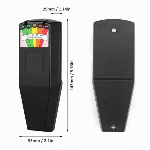 K2 EMF Meter Magnetic Field, Radiation Detector Portable, 5 LED Ghost Hunting Detector, K2 EMF Meter Paranormal Equipment Tester 50 Hz - 20,000 Hz Black