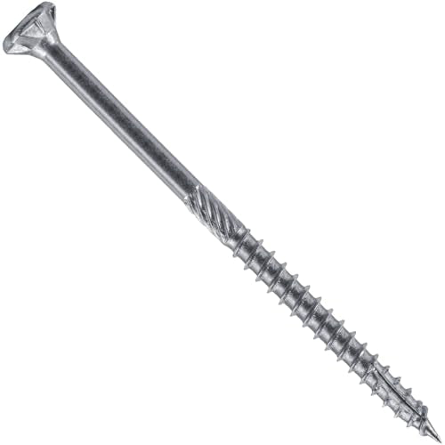 Jake Sales #9 x 3-inch silver star drive stainless steel wood screws, 1-pound box with approximately 84 screws