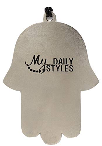 My Daily Styles Jewish Chai Living Good Luck Home Wall Decor Multicolor Hamsa Hand - Large - Made in Israel (Red) Red