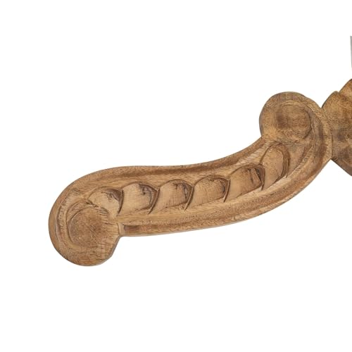 eTroves Wooden Dress Hanger Royal Antique Look Decorative Wooden Bridal Gown Hangers, Brown, 18 Inch