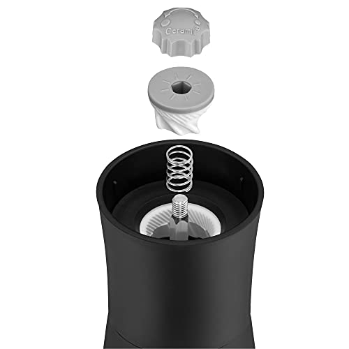 WMF 14 cm Spice Mill with No Contents, Black Trend, Transparent
