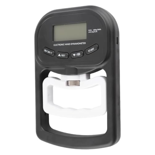 ACNTENY digital hand grip strength tester, black force gauge with 180kg/396lb capacity display