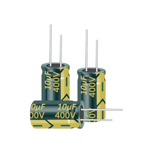 10pcs 400V 10UF High Frequency Capacitor 10x17mm (0.39x0.67in) | Aluminum Electrolytic Capacitors for TV LCD Monitor Game 10pcs 400V 10UF