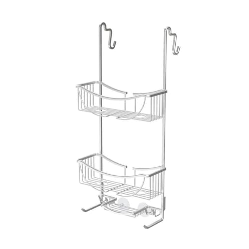 Better Living Products 13634 VENUS 3-Tier Over the Shower Door Caddy, Grey 3-Tier GRAY Over the Shower Door