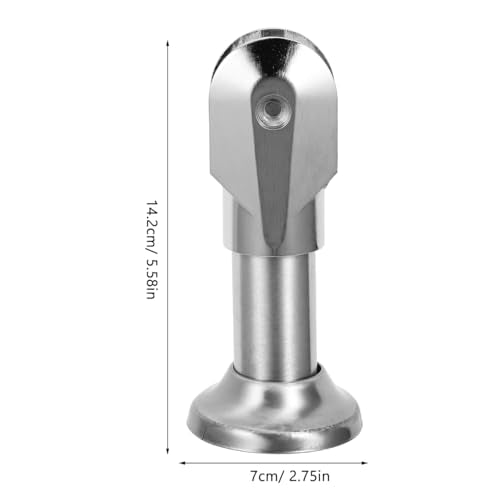 Mikikit Stainless Steel Toilet Cubicle Partition Support Feet 4 Pack Restroom Partition Fitting Accessories with 8 Gaskets 14.20 X 7.00 X 7.00 Cm for Public and Commercial Stalls 14.20X7.00X7.00CM