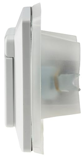 ChiliTec Delphi IP44 Flush-Mounted Socket, White | 250V 16A Protective Contact, Hinged Cover with Seal, Suitable for Indoor and Outdoor Use, Increased Contact Protection, Ideal for Bathrooms and Kitchens