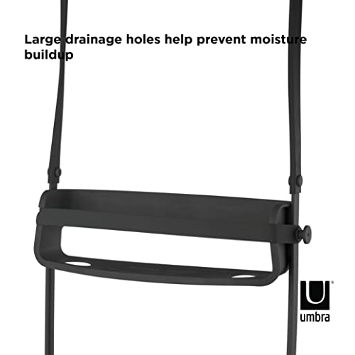 Umbra Flex Shower Storage Accessories with Patented Gel-Lock Technology Suction Cup, Black