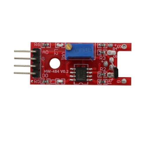 KY-024 Linear Magnetic Hall Sensor DC 5V LM393 Hall Effect Sensor with Magnetic Induction Probe Applicable for Motor Speed and Position Detection for Arduino (Pack of 3)