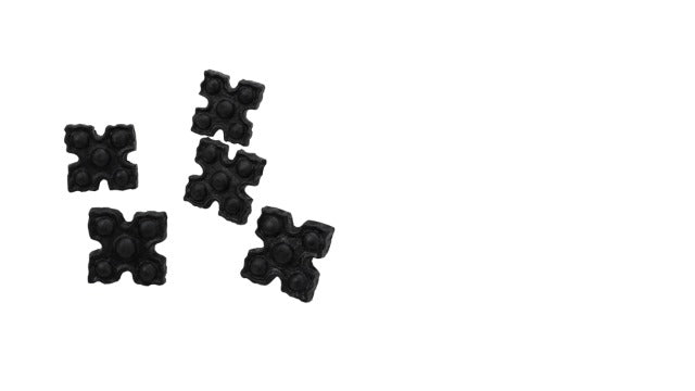 SaKeGa Mystic Colonial cast iron hammered square clavos tacks for wood doors, 1.1-inch pack of 6