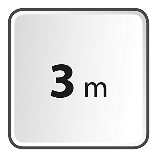 EMOS S03430 Iron Connection Cable, 3 m Cable / Connection Cable / Schuko Iron Cable Made of Rubber, 3 x 2.5 mm, H05RR-F, Black Single