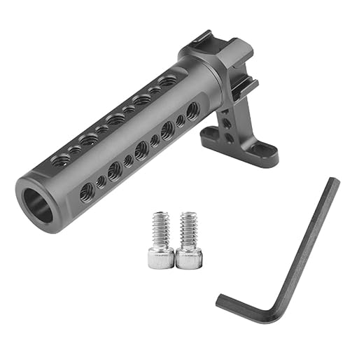 Handgrip TopHandle with Cold Shoe Mount 1/4"-20 and 3/8"-16 Threaded Holes for Camera Rigs