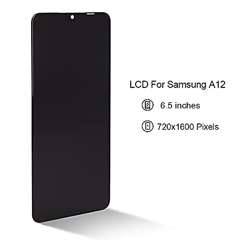[Australia - AusPower] - for Samsung Galaxy A12 Screen Replacement with Frame for Samsung a12 a125u Screen Replacement A12 Nacho A127 s127dl a125a a125w LCD Display digitizer Touch Screen Assembly with Repair Tools 6.5 inch 
