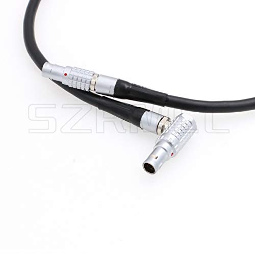 SZRMCC Ambient NanoLockit Right Angle 5 Pin to EXT 9 Pin Timecode Input Output Cable for RED Komodo 6K Digital Cinema Camera Straight 9pin-Elbow 5pin