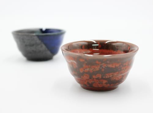 Japanese Traditional Mino Sake Cup (Set of 5) Wine Soju Porcelain Color Variety Sakazuki Cup Gifts (Goyu) φ2.8 Goyu