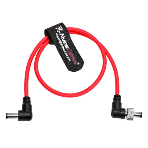 Alvin's Cables Locking DC to DC Cable for Atomos Ninja V Shogun, 5.5 2.1 Locking DC Right Angle Ultra Soft Cable for Video Devices PIX-E7 PIX-E5 Monitor 45cm|17.7in Right Angle to Right Angle 17.7in/45cm Ultra Soft