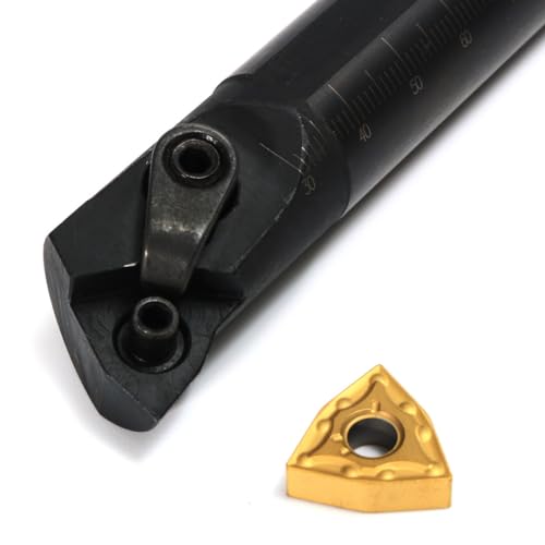 Maizoon CNC Rotary Tool Holder S20R-MWLNR08 Drill Rod + 10 Pieces WNMG0804 Carbide Insert + 2 Hex Key High Hardness Cutter DZ19