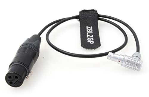 3 Pin XLR Female to Right Angle 0B 6 Pin Male Audio Cable for ARRI Alexa Mini LF Camera