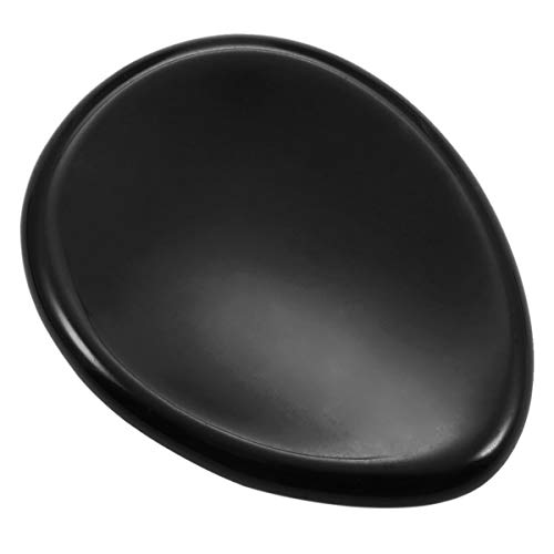 mookaitedecor 4 Pcs Obsidian Thumb Worry Stone for Anxiety Stress Relief