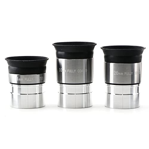 1.25-Inch Telescope Eyepiece Set, 4mm 10mm 20mm